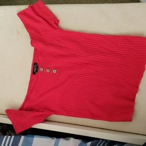 Rue21 small stretchy pink shirt